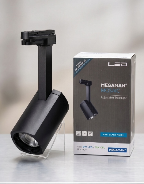 Black Track Light Holder (No bulb)
