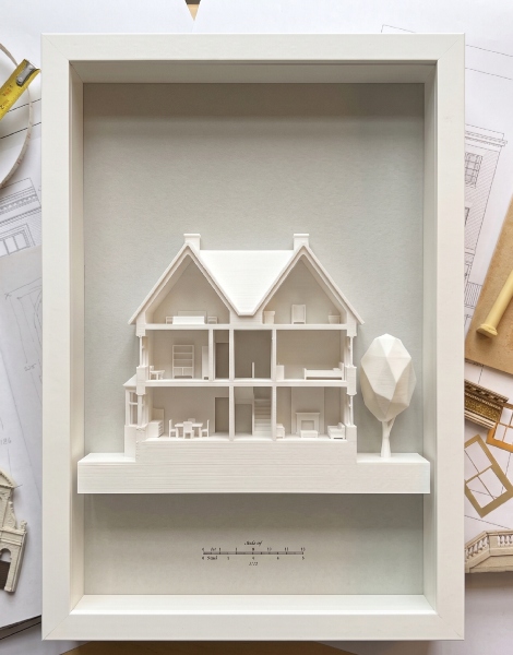 3d Printer Landed House Modeling (3D Modeling from 2D drawings CAD/PDF)